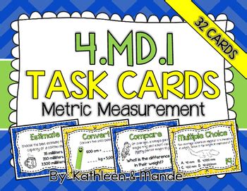 4 MD 1 Task Cards Metric Measurement By Kathleen And Mande TpT