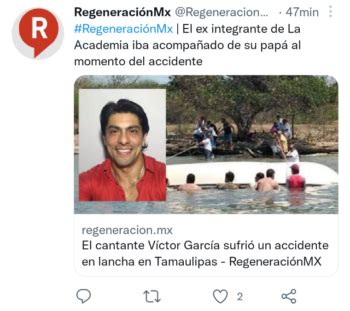 V Ctor Garc A Sufre Accidente Se Vuelca Lancha En La Que Iba El Cantante