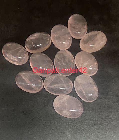 Natürlich Rose Quarz Oval Cabochons 12x10 MM 4 Stück Menge Lose