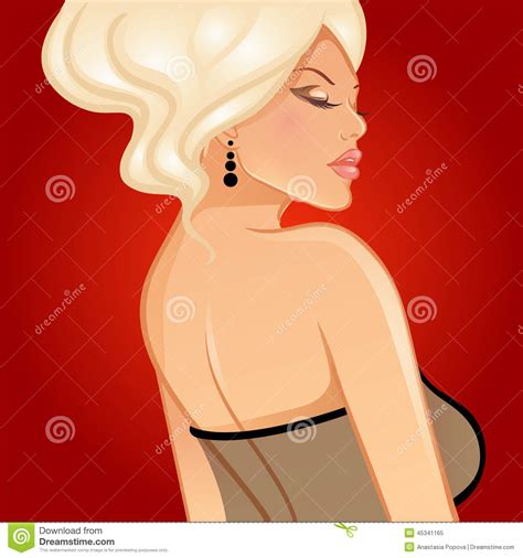 Beautiful Woman Stock Vector Illustration Of Hair Glamour 45341165