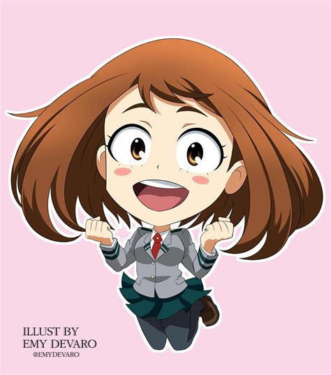 Chibi Uraraka Ochako Emy Dévaro Illustrations Art Street