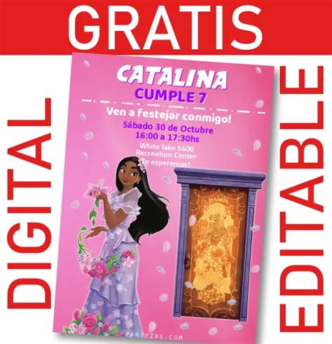 Gratis Invitaci N Isabela Madrigal Encanto Editable Digital