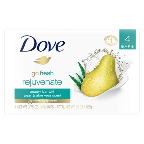 Dove Beauty Dove Go Fresh Rejuvenate Pear And Aloe Vera Beauty Bar Soap 4