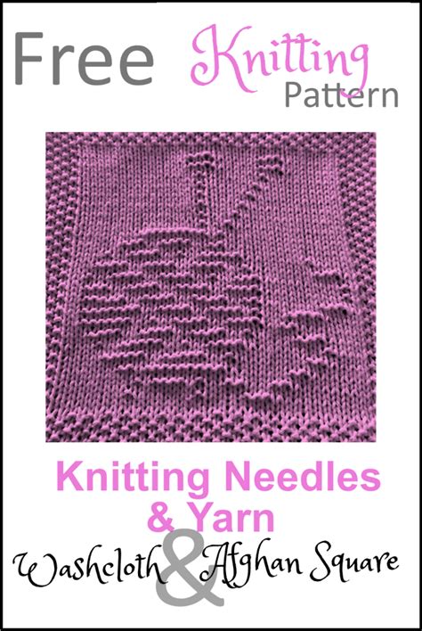 Free Knitting Needles Yarn Dishcloth Or Afghan Square Knitting Pattern