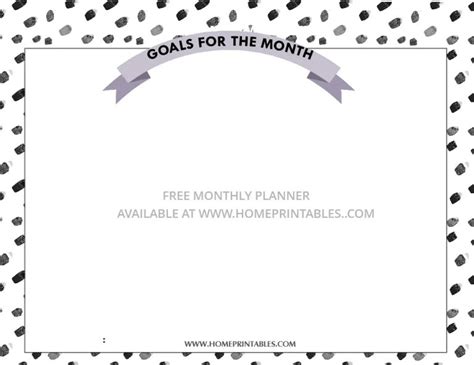 Free Printable Monthly Planner - Home Printables