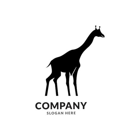 Premium Vector Giraffe Logo Vector Silhouette Icon