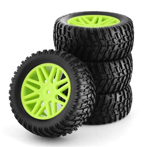 4Piece 1/10 Short Course Truck Tires Tyre Wheel 12Mm Hex 95Mm Parts For ...