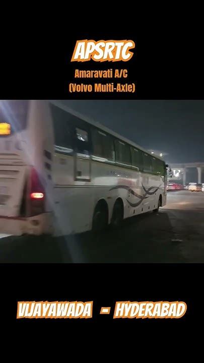 Apsrtc Amaravati Ac Bus Operating In Vijayawada Hyderabad Route