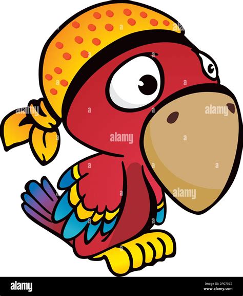 Lindo Loro De Dibujos Animados Imagen Vector De Stock Alamy