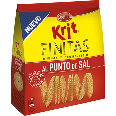 Finitas Galletas Saladas De Aperitivo Al Punto De Sal Bolsa 125 G