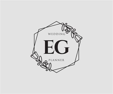 Initial Eg Feminine Logo Usable For Nature Salon Spa Cosmetic And