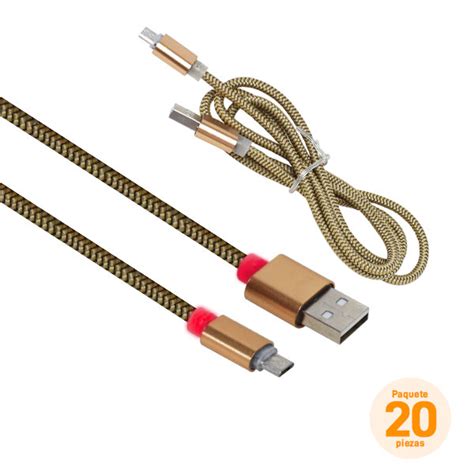 Paquete De Cables Usb A Micro Usb M Con Luz Led Buytiti