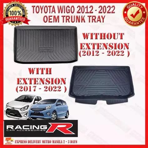 Toyota Wigo 2012 To 2023 OEM Rear Trunk Tray Or Cargo Tray With And