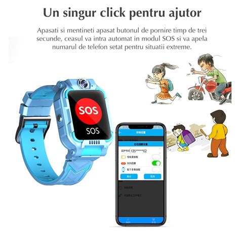 Детски GPS 4G смарт часовник, Merkie® M85, с GPS местоположение, WIFI ...