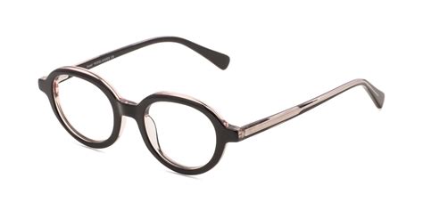 Black Light Pink Geek Chic Acetate Oval Eyeglasses Seed