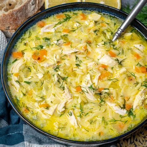 Avgolemono Greek Lemon Chicken Soup Skinny Spatula