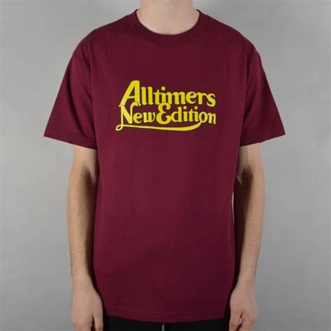 Alltimers New Edition Skate T Shirt Burgundy Skate Clothing From Native Skate Store Uk