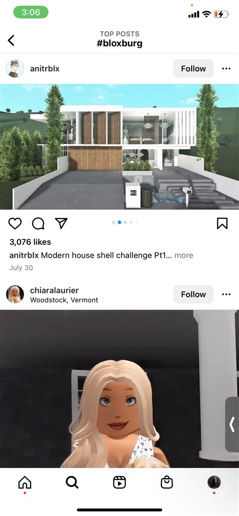 two screenshots of the same house and one has a woman in front of it