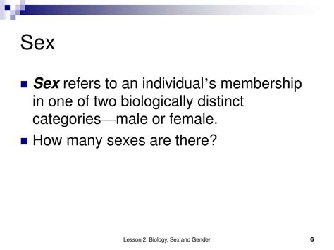 PPT Lesson Biology Sex And Gender PowerPoint Presentation Free