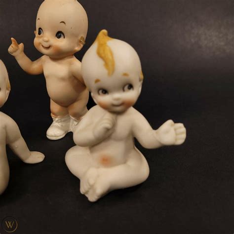 vintage bisque porcelain japan kewpie doll figurines set