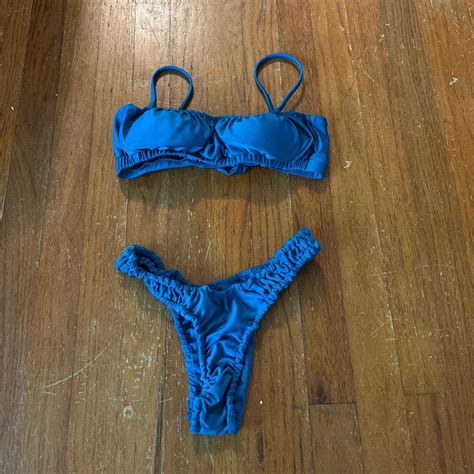 Dark Blue SomerField Swim Bikini Set Size XS Depop