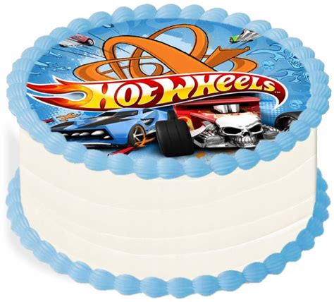 Opłatek na Tort cm Samochody Hot Wheels Urodziny Cena Opinie Dekoracje tortów i ciast