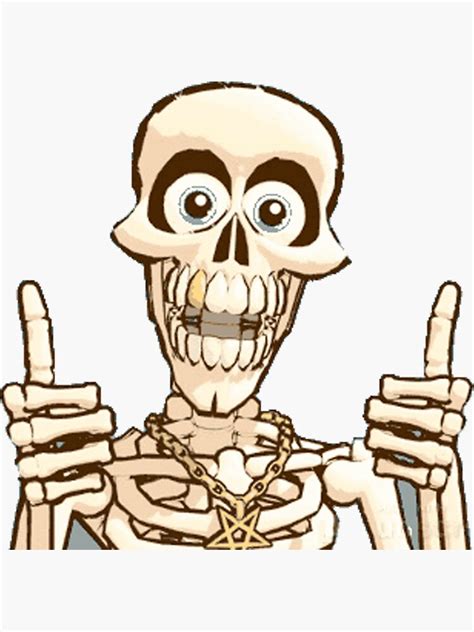 "Skeleton thumbs up meme" Sticker for Sale by Don Pollo Designs | Redbubble