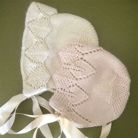 Traditional Lace Baby Bonnets Knitting pattern by SEAknitting | Lace baby bonnet, Baby bonnets ...