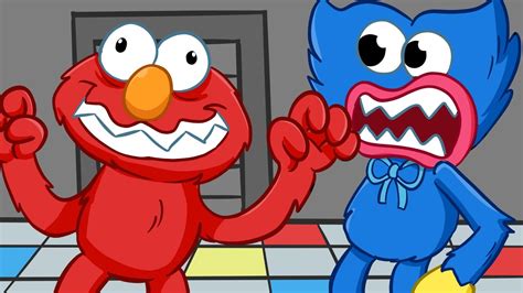 Huggy Wuggy Elmo Mod Poppy Playtime Animation Youtube