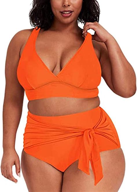 Badeanzug Plus Size Damen Große Größen Einteiliger Bikini Bademode