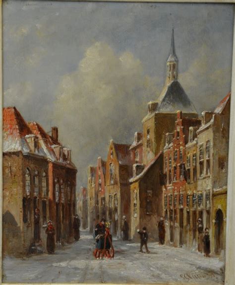 P G Vertin 1819 1893 Winters Stadsgezicht Catawiki