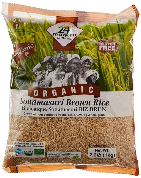 Buy Organic Brown Sona Masoori Rice 24 Mantra 2 2 Lbs Indiaco Quicklly