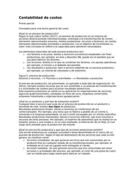 Modulo 1 M1 Contabilidad De Costos Primer Parcial Conceptos Para