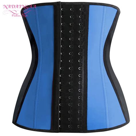 Women Latex Corset Waist Control Corset And Bustier Steel Bone