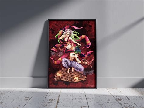 demon brother daki  gyutaro print kimetsu  yaiba anime art art