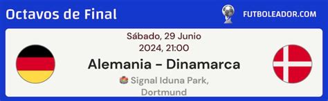 Alemania Vs Dinamarca Octavos De Final Euro Pron Stico