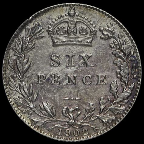 1902 Edward VII Silver Matt Proof Sixpence