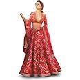 Zeel Clothing Women S Art Silk Semi Stitched Lehenga Choli With Dupatta