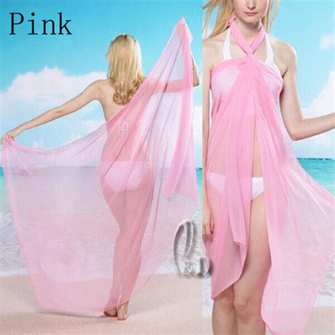 Sexy Chiffion Beach Sarong Bikini Cover Oversize Cocktail Scarf Shawl Sw Ebay Australia