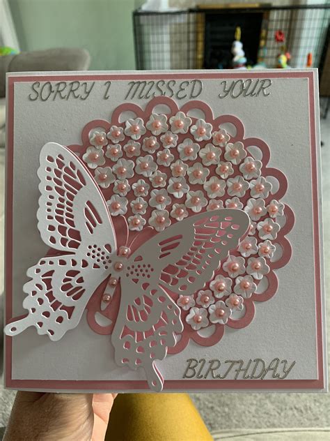 Handmade Butterfly Card Female Birthday Card Woman S Etsy