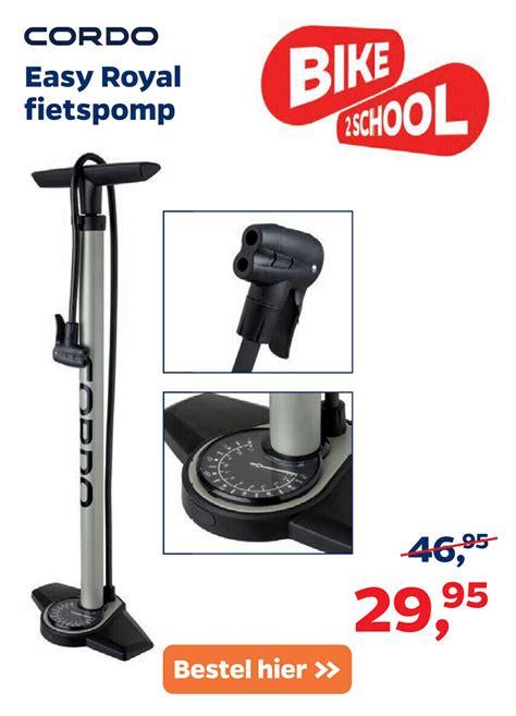 Cordo Easy Royal Fietspomp Aanbieding Bij Bike Totaal