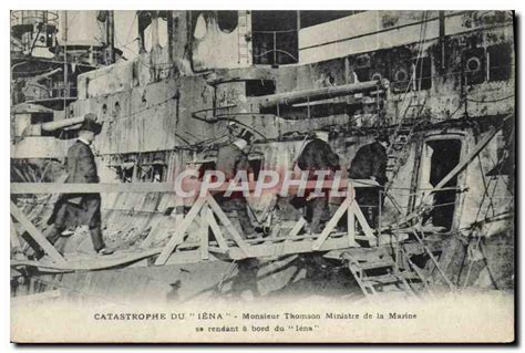 Carte Postale Ancienne Bateau Guerre Catastrophe Du Iena Monsieur