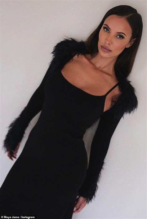 Maya Jama Showcases Her Gorgeous Curves In A Figure Hugging Black Dress