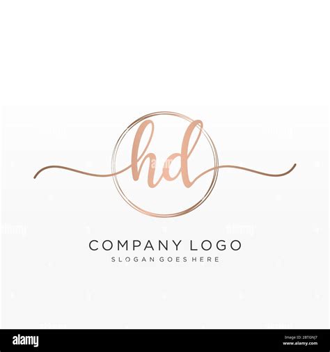 HD Initial Handwriting Logo With Circle Hand Drawn Template Vector