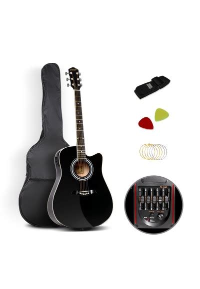 Band Eq Electric Acoustic Guitar Black