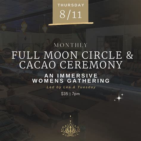 Full Moon Circle And Cacao Ceremony Divinity Studio