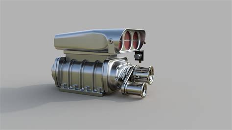 Muscle Car Blower 3D Model CGTrader