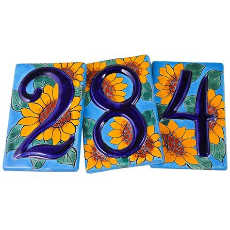 Talavera House Number Tiles Mexican House Number Tile