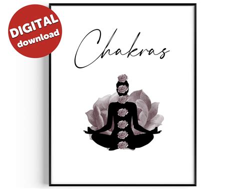 Chakra Art Printable Chakra Wall Art Print Chakra Printable 7 Chakras