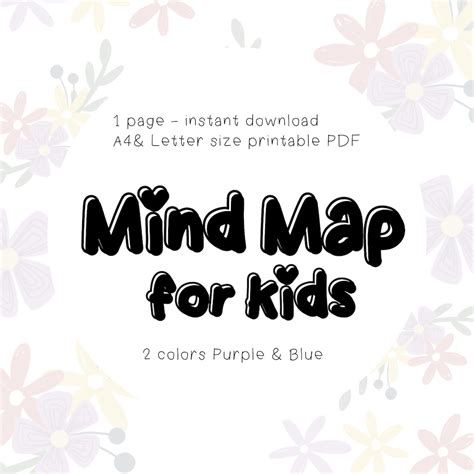 Mind Map Template for Kids, Printable Mind Map Planner, Study Guide ...